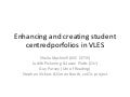 Creating and Enhancing Student Centred Portfolios in VLEs