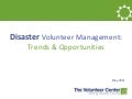 Disaster Volunteer Management - Trends & Opportunities