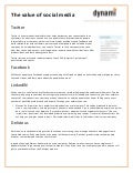 "dynami -The Value Of Social Media"