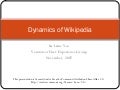 Dynamics Of  Wikipedia