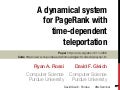 A dynamical system for PageRank with time-dependent teleportation