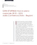 Thomas Schael: Liste d’attesa e nuovo piano nazionale 2010-2012 della Conferenza Stato-Regioni