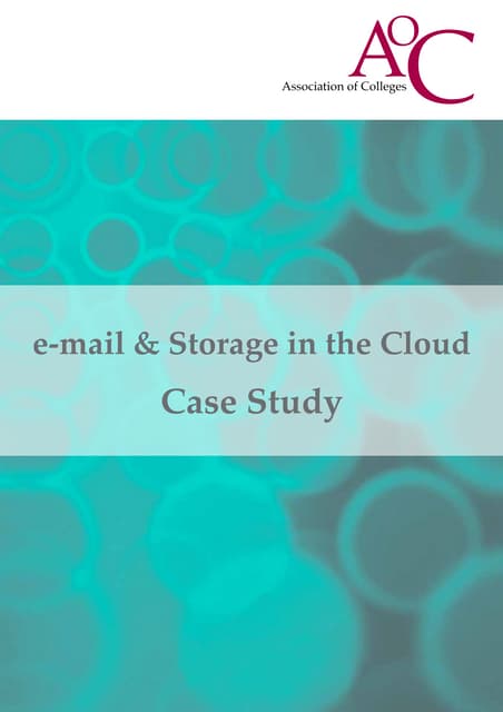 E mail & storage in the cloud 