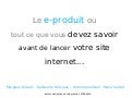 Cours de E Marketing sur le e-produit