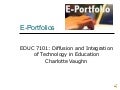 E Portfolios Storyboard Presentation Update Week 9