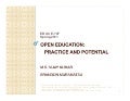 E107 Open Education Practice and Potential: Session 1