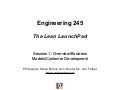 Stanford E245 Lean LaunchPad winter 10 session 01 course overview rev 4