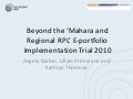 Beyond the Mahara and and regional RPL e-portfolio implementation trial 2010
