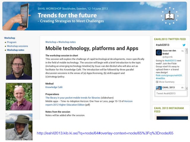 Eahil2013 Mobile Technology, Platforms & Apps