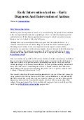 Early intervention autism   early diagnosis and intervention of autism