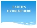 Earth’s hydrosphere