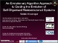 Evolutionary Algorithms and Self-Organised Systems