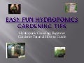 Easy Fun Hydroponics Gardening Tips