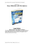 Easy Websites With Wordpress