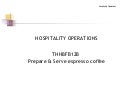 Prepare and Serve Espresso Coffee