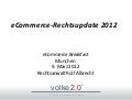 eCommerce-Recht 2012