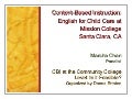 Content-Based Instruction: English for Child Care at Mission College