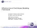 EclipseCon 2007: Effective Use of the Eclipse Modeling Framework