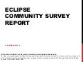 Eclipse Community Survey Report 2013