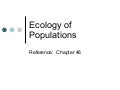 Ecology of populations
