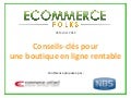 Ecommerce Folks - Conseils-clés pour une boutique en ligne rentable (conférence 1)