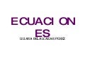 Ecuaciones