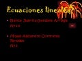 Ecuaciones lineales