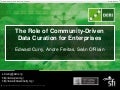 The Role of Community-Driven Data Curation for Enterprises