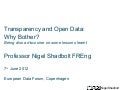 EDF2012   Nigel Shadbolt - Transparency and Open Data