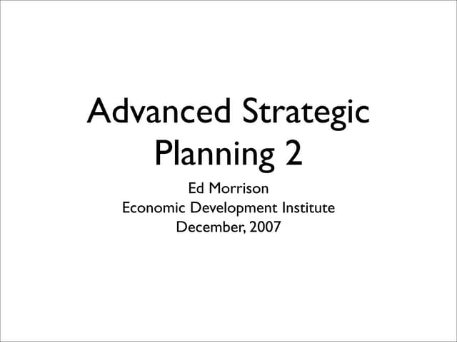 EDI Strategy 2 Course Slides