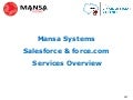 Mansasystems Salesforce Services Overview