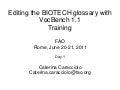 Editing the BIOTECH Glossary with VocBench 1.1 