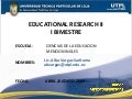 Education Research 2, I Bimestre