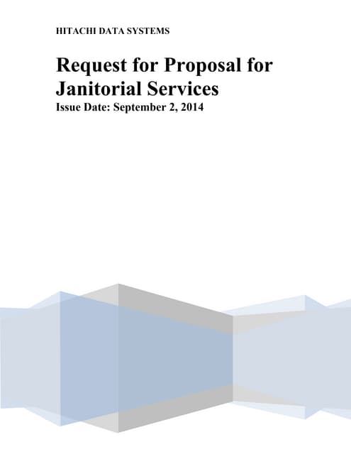 Microsoft Word RFP Janitorial Svcs DRAFT