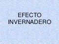 Efecto invernadero