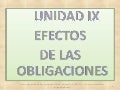 Efectos de las obligaciones