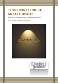 Texto con efecto de metal dorado
