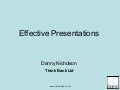 Effective Presentations