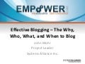 Effective Blogging