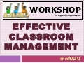 Effective Classroom Management