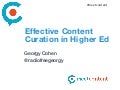 Effective Content Curation in Higher Ed