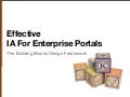 Effective IA For Portals: The Building Blocks Framework