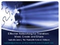 Effective networking for transition feb11