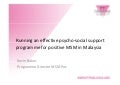 Effective psycho social support programme for msm in Malaysia by Kevin Baker