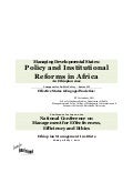 Effective states & engaged societies   the nature of statal policy and institutional reform