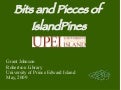 Bits and Pieces from the UPEI Experience