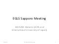 Egls sapporo meeting