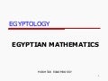 Egyptian Mathematics