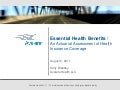 Essential Health Benefits Analysis--Kelly Brantley