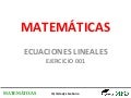 Ejercicio de Ecuaciones Lineales